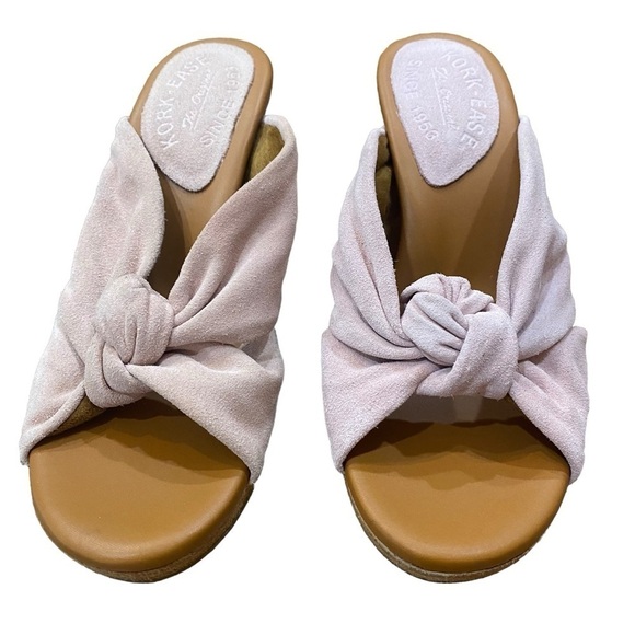 Kork Ease Haya Pink Suede Chunky Heeled Sandals Size 6 - Picture 3 of 11